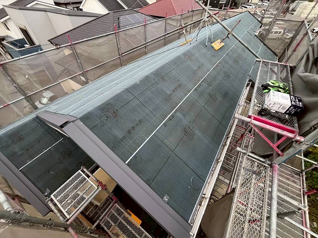 明石市　ルーフィング　スレート　施工